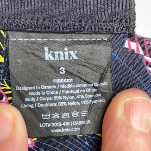 Knixwear BLK/PNK Catalyst Bra, Electric Aloha, 3             *P1003 - Picture 5 of 6